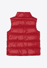 Moncler Enfant Baby Girls Logo-Patched Vest Red