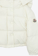 Moncler Enfant Baby Girls Logo-Patched Jacket White
