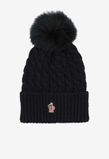 Moncler Grenoble Cable Knit Wool Pompom Beanie Black 3B00012-0402A999_d1265146-9333-4999-8c3c-0886dd6a3e93