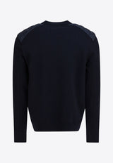 Moncler Grenoble Logo Patch Ribbed Sweater Blue 9C00004-UM1122771_8686fdbd-29ac-49c0-a201-d8b2fc103a98