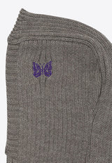 Needles Embroidered Logo Wool Balaclava Gray RW057B-GREY_7bd3a8c9-1de8-4b27-b567-cae51bcca27c