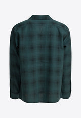 Needles Checked Wool Long-Sleeved Shirt Green RW163A-BLUE_004a0924-fab3-4ea5-ada8-52889e7e3dcf