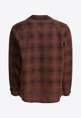 Needles Checked Wool Long-Sleeved Shirt Bordeaux RW163B-SALMON_bbc706b2-805b-41b7-8c75-d05f6c181555
