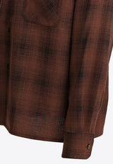 Needles Checked Wool Long-Sleeved Shirt Bordeaux RW163B-SALMON_bbc706b2-805b-41b7-8c75-d05f6c181555