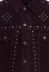 Needles Studded Corduroy Denim Jacket Purple RW167A-BURGUNDY_3223c3c6-1530-47bc-8b2b-2231db59617d
