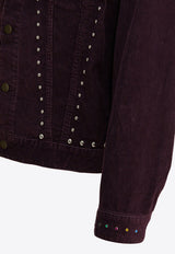 Needles Studded Corduroy Denim Jacket Purple RW167A-BURGUNDY_3223c3c6-1530-47bc-8b2b-2231db59617d