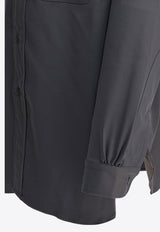 Needles Embroidered Logo Long-Sleeved Shirt Gray RW255A-GREY_ce380efd-d162-43e6-81b2-a2582f5f00e4