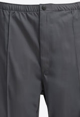 Needles Embroidered-Logo Tailored Pants Gray RW256A-GREY_1addafdf-a67c-4460-a42d-f26889c092a0