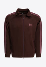 Needles Embroidered Logo Zip-Up Track Jacket Bordeaux RW314A-BROWN_0aded2ab-b476-461d-a1f9-f078450a0cbe
