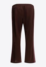 Needles Poly Smooth Logo Track Pants Bordeaux RW316A-BROWN_bdb7eb98-451b-401e-a7ef-f7da66f2ecef