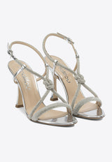 Ninalilou Mya 95 Embellished-Knot Sandals Silver 351037MYALIVING ARGENTO_3f656ad8-91c5-409f-a050-79d18c946fef