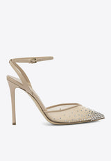 Ninalilou Avril 105 Crystal-Embellished Mesh Pumps Beige 351222NAPPA+RETESHELL_36fa2e59-3257-443e-9bb4-4218c7fc2b62