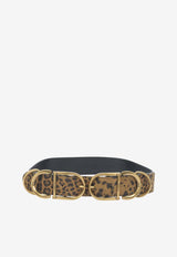 PINKO Leopard Print Leather Buckled Belt Brown 104793A32AM35Q_e372515d-56d1-4816-a05f-b252df6abee3