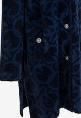 PINKO Monogram Jacquard Coat Blue 105415A2WYGG1_b9d8b6e7-58ad-4848-b0e7-1360492a96f0