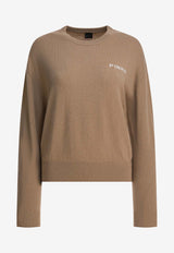 PINKO Love Birds Intarsia Knit Sweater Brown 105561A2SIMZ2_82798