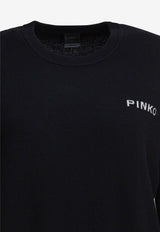 PINKO Love Birds Intarsia Knit Sweater Black 105561A2SIZZ2_82856