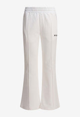 PINKO Logo Embroidered Track Pants White 105724A2URZ25_af0dc105-1608-43f2-a27f-d77533ee44c7