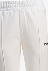 PINKO Logo Embroidered Track Pants White 105724A2URZ25_af0dc105-1608-43f2-a27f-d77533ee44c7