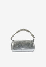 PINKO Mini Half Moon Laminated Leather Shoulder Bag Silver 105915A2WDZZFN_62bb26c2-10b9-4893-b6f2-5fd9ce4addeb