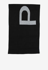 PINKO Maxi Logo Wool Scarf Black 105988A2Z5ZZ2_63215bce-e908-45c5-b882-9dce9aaed424