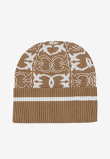 PINKO Monogram Wool Beanie Beige 105991A2YOMZ2_31a65f0f-9c94-4f78-a23c-a230b1384e17