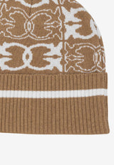 PINKO Monogram Wool Beanie Beige 105991A2YOMZ2_31a65f0f-9c94-4f78-a23c-a230b1384e17