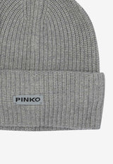 Pinko Logo-Label Ribbed Beanie 105993A2Z4II2_a8da2485-f605-4099-80fa-b28e09fa92ec