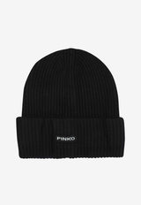 Pinko Logo-Label Ribbed Beanie 105993A2Z4Z99_ddedb482-4eac-403b-b0df-dcebaae7eeec