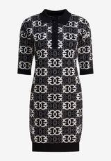 PINKO Love Birds Jacquard Mini Dress Black 106039A2YDZZ2_17e2e1a4-db60-4988-b342-8236c4fe1f86