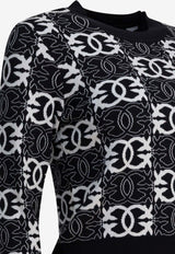 PINKO Love Birds Jacquard Sweater Black 106041A2YDZZ2_627589a6-f5cd-44d0-b3ed-f33e94ae7f6b