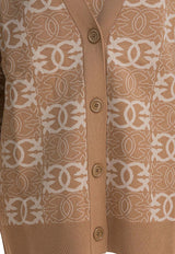 PINKO Jacquard Love Birds Cardigan Beige 106042A2YDC4Z_8f116fac-e1bc-41b8-aad8-f7b841b5269b