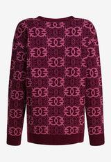 PINKO Jacquard Love Birds Cardigan Burgundy 106042A2YDRW2_375a577f-3ec5-4937-b595-7f35a42ba23e