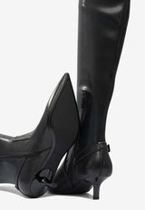 PINKO Gloria 50 Leather Knee-High Boots Black SD0369E028Z99_3c2cedf8-b678-4b3e-9130-8b1cd1a47fcb
