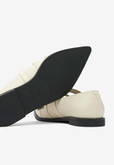 PINKO Zulema Leather Ballet Flats Cream SD0371P001DY7_37312d5b-14cf-4a1d-acd9-6c9493cc55b3