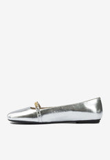 Pinko Leather Ballet Flats SD0383P049ZZF_9572b7c5-ef4a-4a68-b31e-6a913e331988