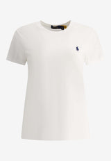 Polo Ralph Lauren Logo Embroidered T-shirt White 211898698005WHITE_81926