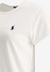 Polo Ralph Lauren Logo Embroidered T-shirt White 211898698005WHITE_81926