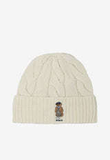 Polo Ralph Lauren Cable Knit Polo Bear Beanie White 455981433001CREAM_aef06871-7d21-4a8c-a6d7-8063e308f0d6