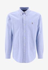Polo Ralph Lauren Logo Embroidered Buttoned Shirt Light Blue 710792041002BLUE_82966