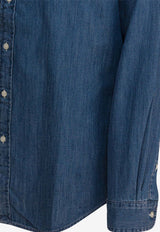 Polo Ralph Lauren Logo Embroidered Denim Shirt Blue 7107920430001DENIM_d074d1b8-d48e-42ef-93bb-b109ca30eea7