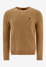 Polo Ralph Lauren Cable Knit Pony Wool Sweater Beige 710876762009CAMEL MELANGE_c6b87049-a39b-44a3-aa96-d65d1e1f8d5d