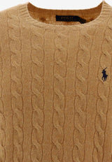 Polo Ralph Lauren Cable Knit Pony Wool Sweater Beige 710876762009CAMEL MELANGE_c6b87049-a39b-44a3-aa96-d65d1e1f8d5d