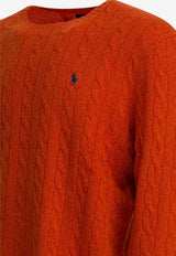 Polo Ralph Lauren Cable Knit Pony Wool Sweater Orange 710876762031DARK JAFFA ORANGE HTR_4f911847-b337-4b01-a9a1-476672abe208