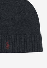 Polo Ralph Lauren Ribbed Wool Beanie Gray 710886137004DARK GRANITE HTHR_70361eb6-78ad-49a4-b887-2bc3134bfcc0