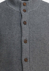 Polo Ralph Lauren Buttoned High-Neck Cardigan Gray 710970292002FAWN GREY HEATHER_bdf98f4f-9494-4ee0-884f-f18f634e374e