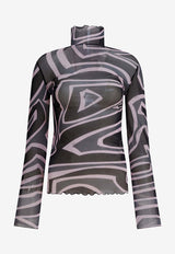 Pucci Labirinto Print Turtleneck Tulle Top Multicolor 5UJM155U749047_44066fad-d9d7-4e71-a0cf-d07a2801bfc4