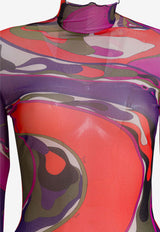 Pucci Orchidee Print Turtleneck Tulle Top Multicolor 5UJM165U839017_a5eb806d-423f-458d-8d8c-34fd3257bdcc