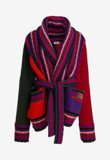 Pucci Orchidee Print Wool Cardigan Multicolor