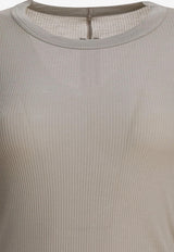 Rick Owens Long-Sleeved Semi Sheer T-shirt Gray RP02E4202RC08_82687