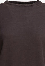 Rick Owens Ribbed Crewneck Sweater Brown RP02E4624M78_f2dedcc0-9242-4572-adf6-10772ec10636